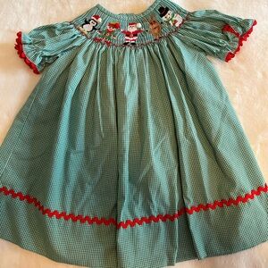 Delaney smocked Christmas Dress